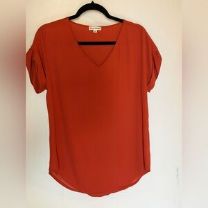 Zenana Outfitters V-Neck Orange Tee